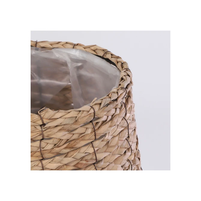 Plantenmand Mica Avalon zeegras rond 31x30cm lichtbruin