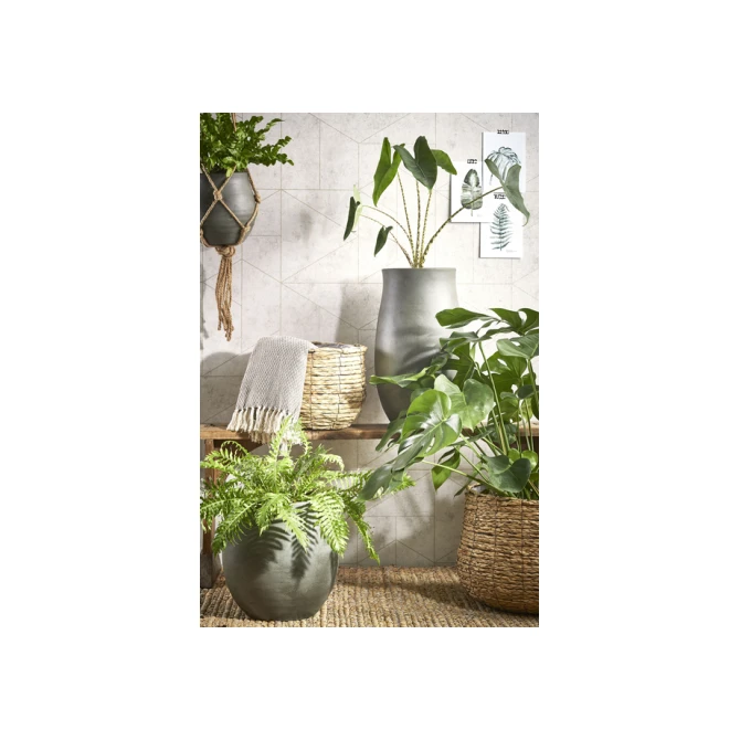 Plantenmand Mica Avalon zeegras rond 31x30cm lichtbruin
