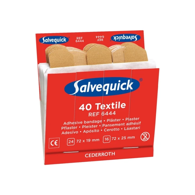 Pleisters Salvequick navulling textiel 6x 40 stuks