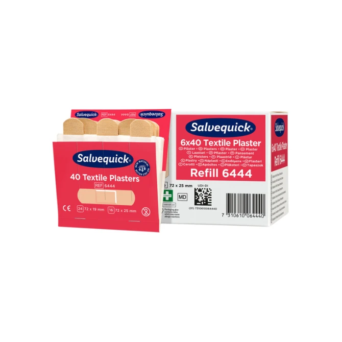 Pleisters Salvequick navulling textiel 6x 40 stuks