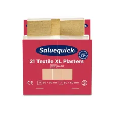 Pleisters Salvequick textiel extra groot 6x 21 stuks