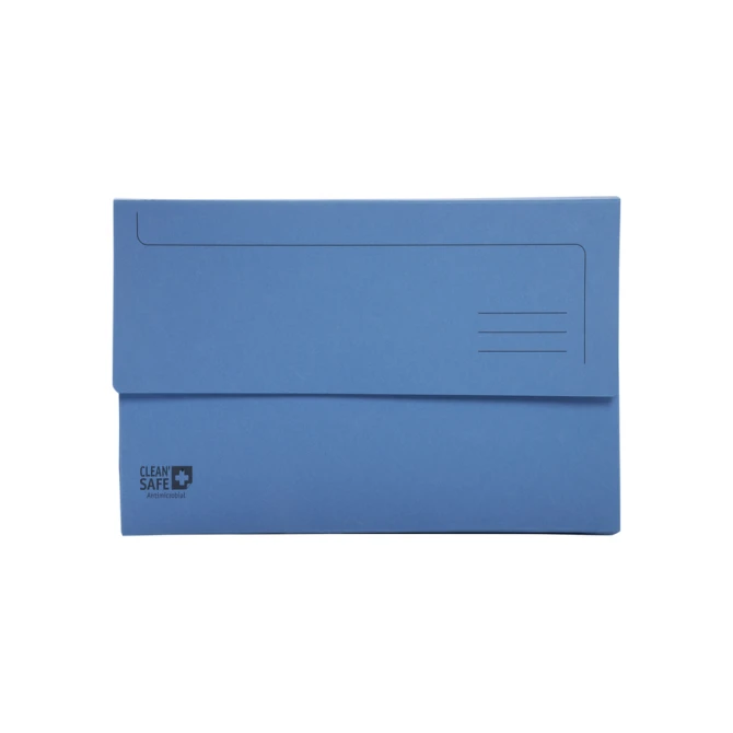Pocketmap Exacompta Clean'Safe A4 400gr blauw 5 stuks