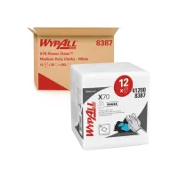 Poetsdoek WypAll X70 PowerClean 305x317mm 12x76vel wit 8387