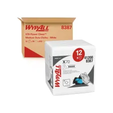 Poetsdoek WypAll X70 PowerClean 305x317mm 12x76vel wit 8387
