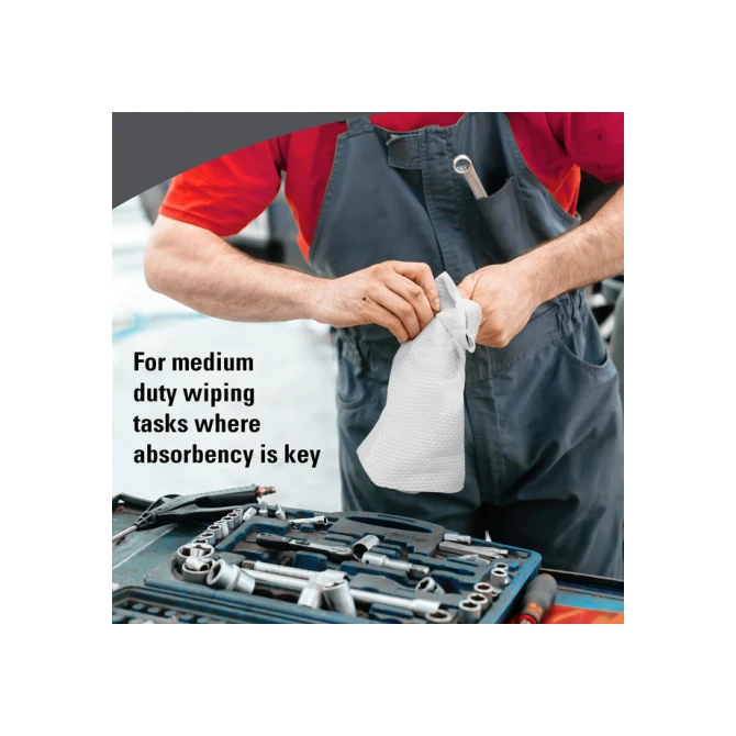 Poetsdoek WypAll X70 PowerClean 305x317mm 12x76vel wit 8387