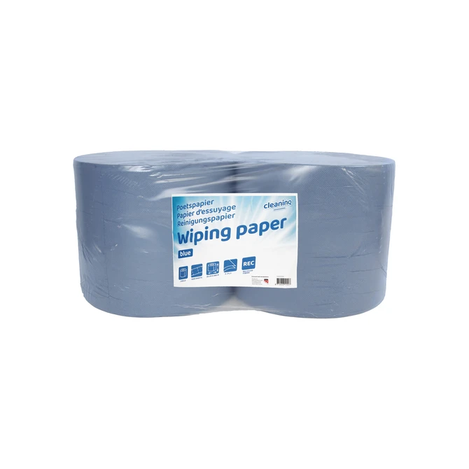 Poetspapier Cleaninq extra groot 2-laags 1000 vel blauw