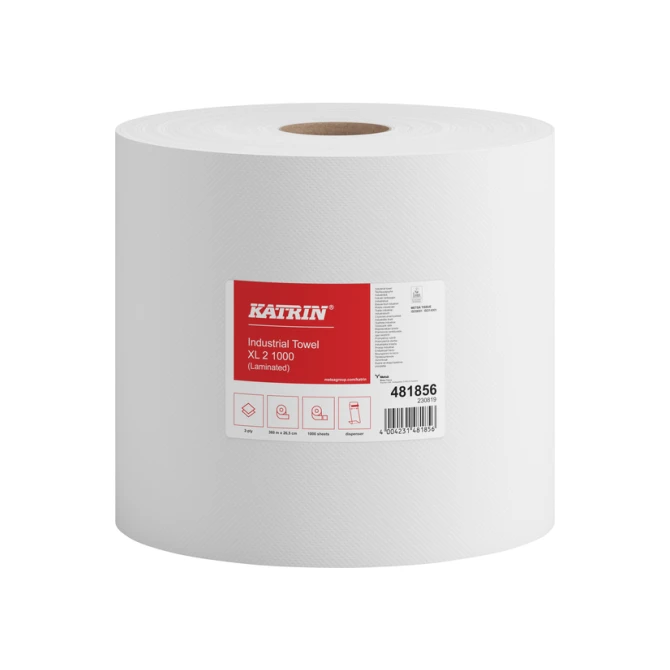 Poetspapier Katrin Industrial extra groot 2-laags 1000 vel wit 481856