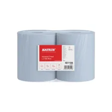 Poetspapier Katrin Industrial groot 2-laags 500 vel blauw 481108