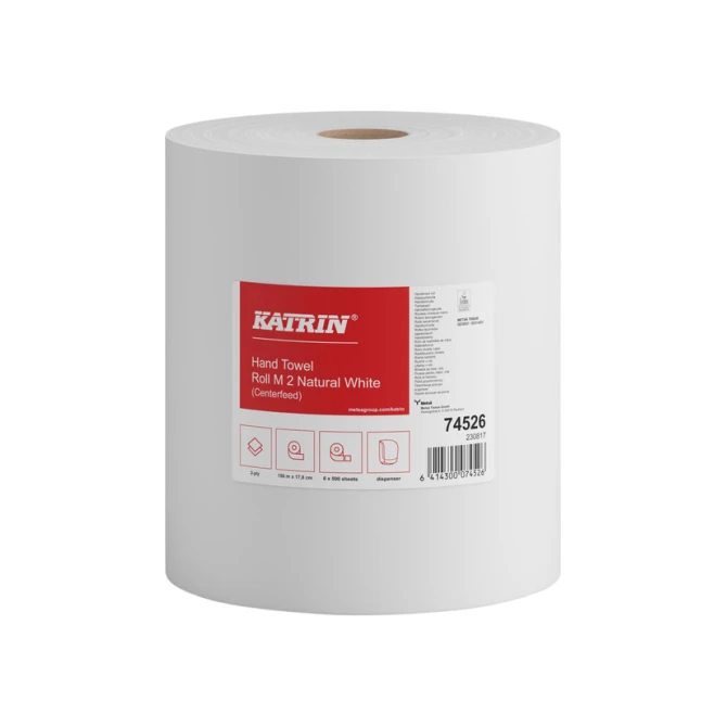 Poetspapier Katrin medium 2-laags 500 vel wit 74526