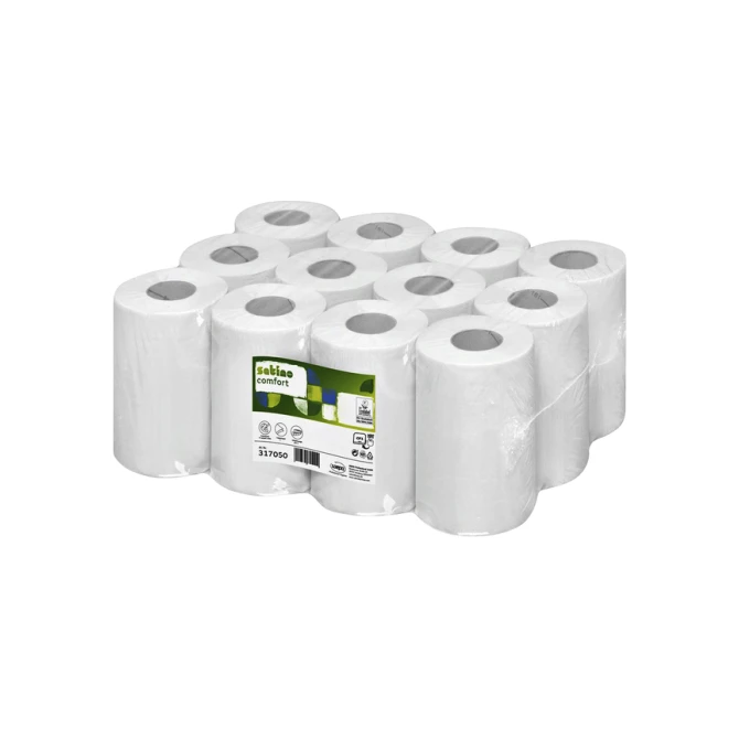 Poetspapier Satino CF1 Comfort 1-laags 120m 340 vel wit 317050