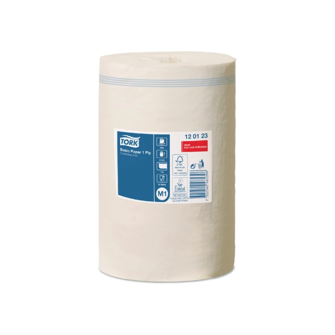 Poetspapier Tork M1 Basic Universal 1-laags 120m wit 120123