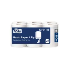 Poetspapier Tork M2 Basic Universal 1-laags 300m wit 120155 Poetspapier Tork M2 Basic Universal 1-laags 300m wit 120155