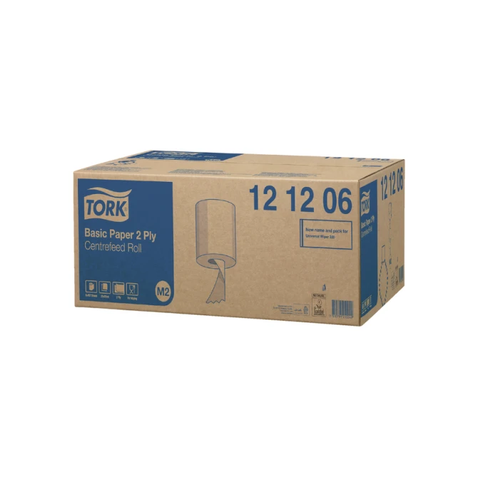 Poetspapier Tork M2 Basic Universal 2-laags 160m wit 121206
