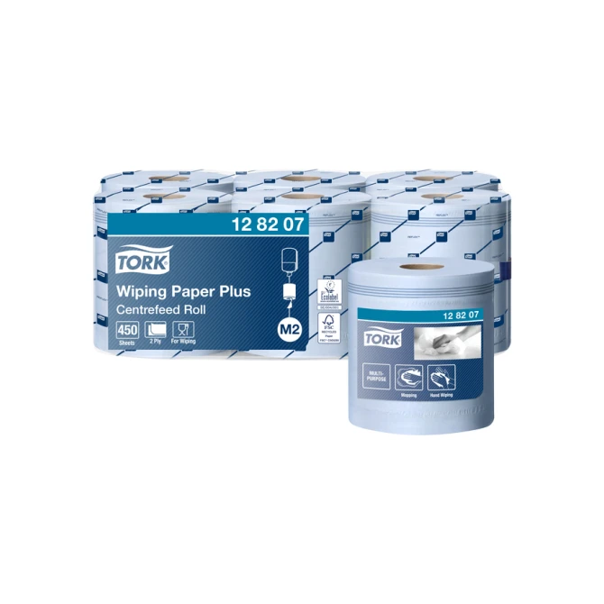 Poetspapier Tork M2 Plus Advanced 2-laags 158m blauw 128207