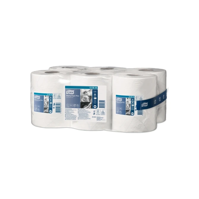 Poetspapier Tork M2 Plus Premium 2-laags 125m wit 130044