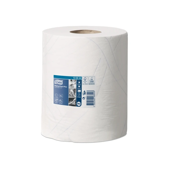 Poetspapier Tork M2 Plus Premium 2-laags 125m wit 130044