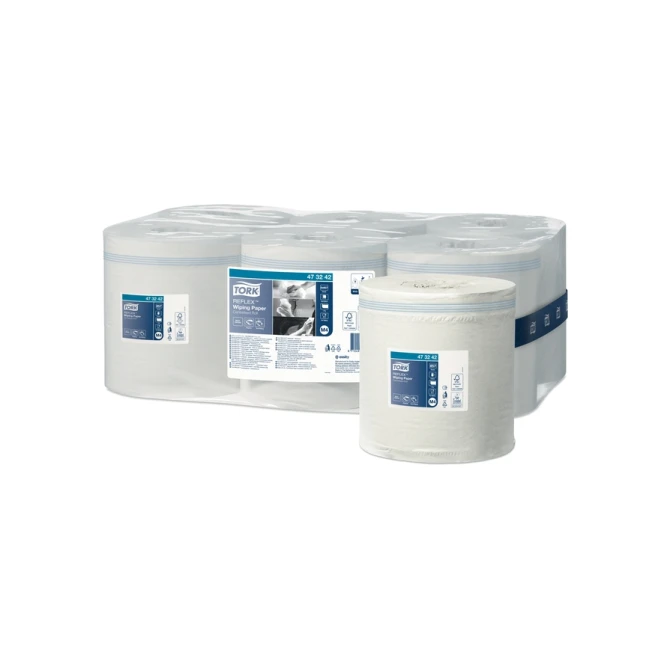 Poetspapier Tork M4 Reflex Advanced 1-laags 857 vel wit 473242