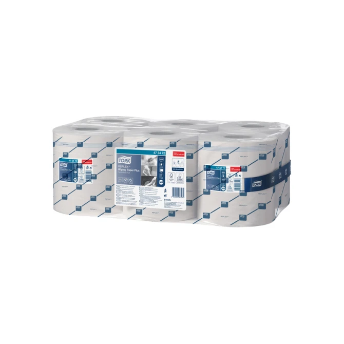 Poetspapier Tork M4 Reflex Plus Advanced 2-laags 450 vel wit 473472