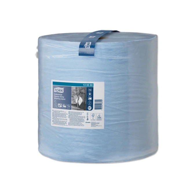 Poetspapier Tork W1 Heavy-Duty Industrial Premium 3-laags 750 vel blauw 130080