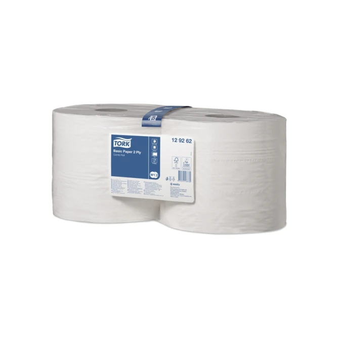 Poetspapier Tork W2 Basic Universal 2-laags 1000 vel wit 129262