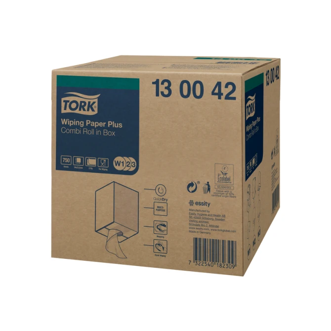 Poetspapier Tork W2 Plus Premium 2-laags 750 vel wit 130042