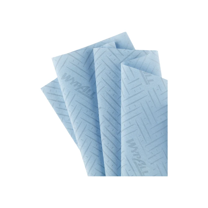 Poetspapier WypAll L10 1-laags 280 vel blauw 6220