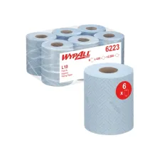 Poetspapier WypAll L10 1-laags 430 vel blauw 6223