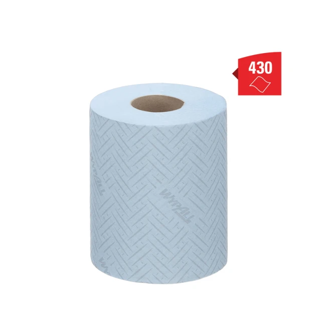Poetspapier WypAll L10 1-laags 430 vel blauw 6223