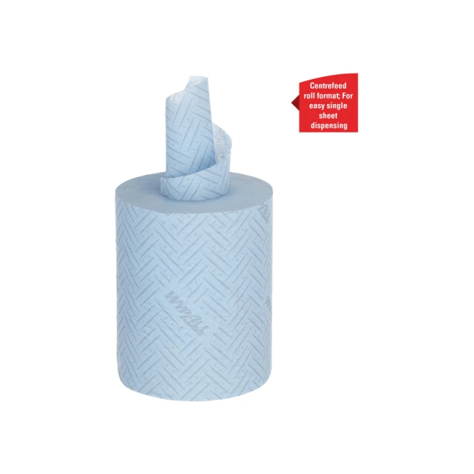 Poetspapier WypAll L10 1-laags 430 vel blauw 6223