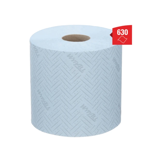 Poetspapier WypAll L10 1-laags 630 vel blauw 7494