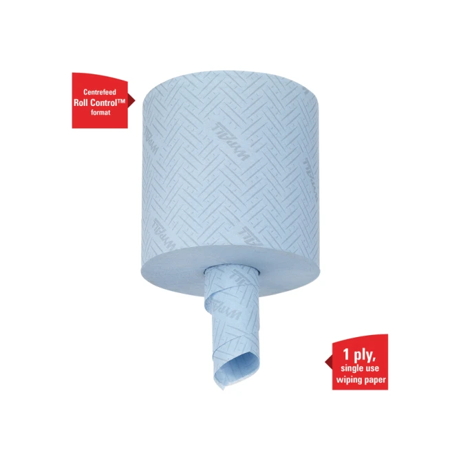 Poetspapier WypAll L10 1-laags 630 vel blauw 7494