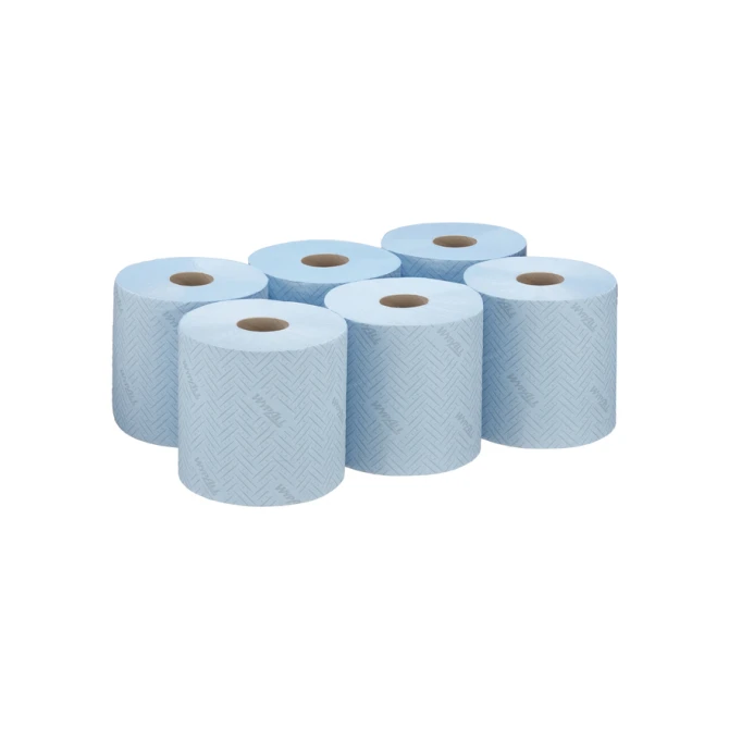 Poetspapier WypAll L10 1-laags 800 vel blauw 7255