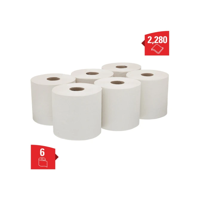 Poetspapier WypAll L20 2-laags 380 vel wit 7303
