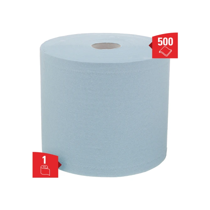 Poetspapier WypAll L20 2-laags 500 vel blauw 7300