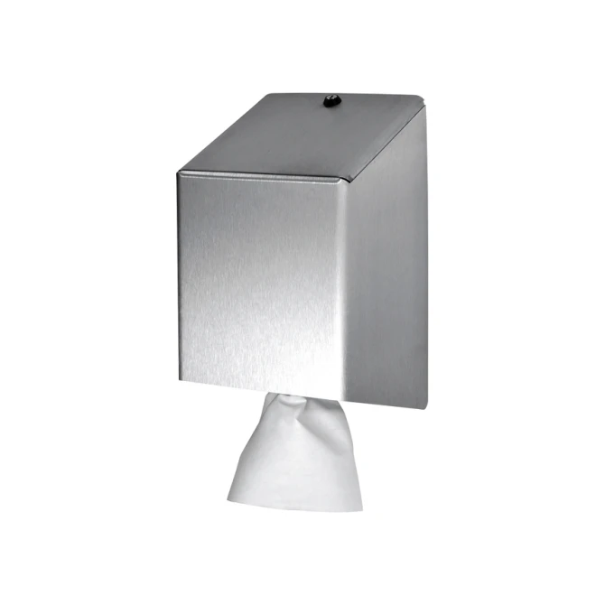 Poetspapierdispenser Euro Products universeel medium zilver 438990