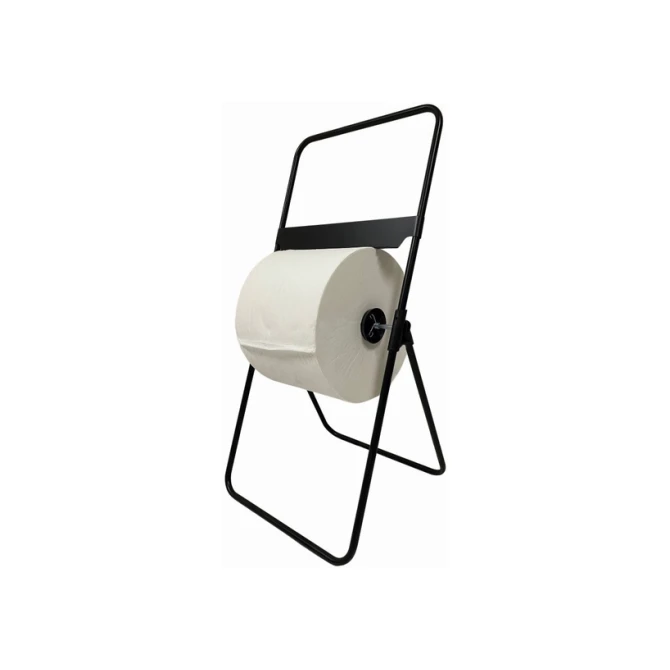 Poetspapierdispenser Euro Products V1 vloerstandaard zwart 438305