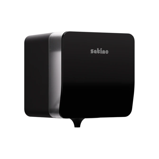 Poetspapierdispenser Satino CF1 Hyginity Plus medium zwart 333417
