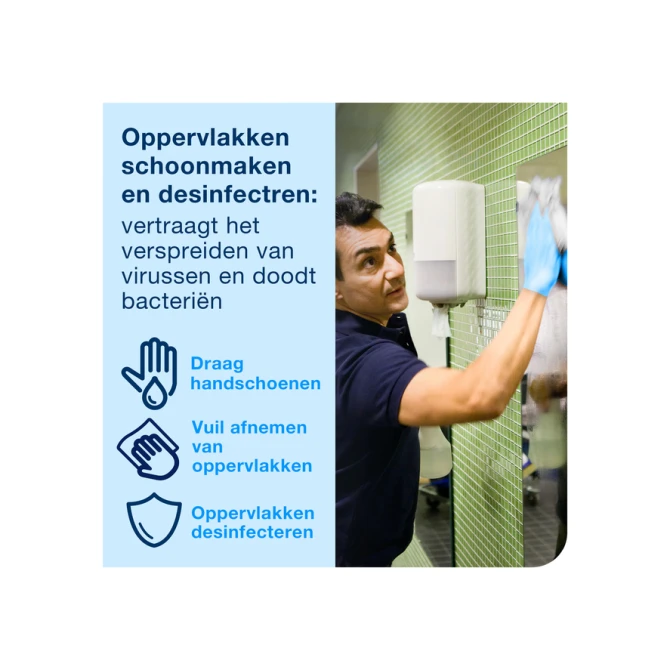 Poetspapierdispenser Tork M1 Elevation klein wit 558000