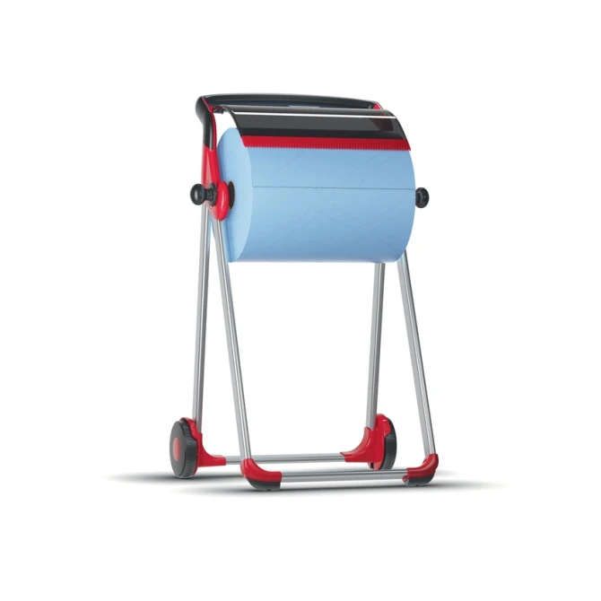 Poetspapierdispenser Tork W1 Performance vloerstandaard rood 652008