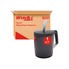 Poetspapierdispenser WypAll L10 Reach draagbare dispenser zwart 6221