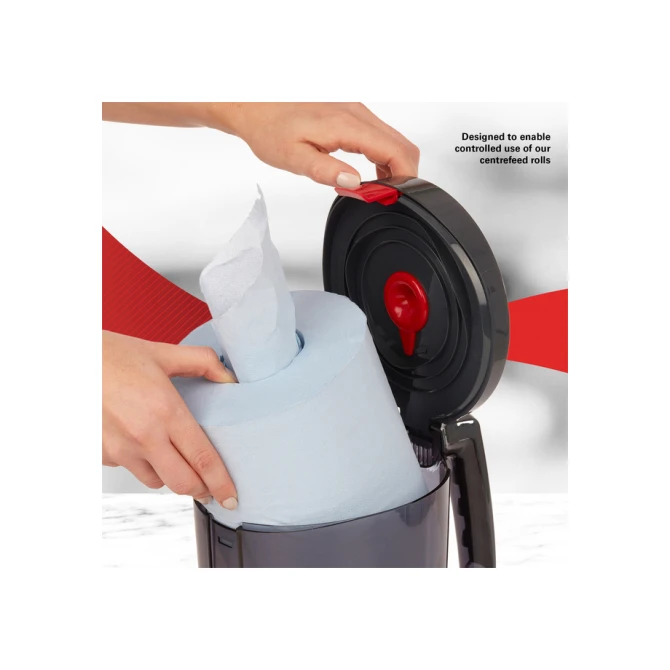 Poetspapierdispenser WypAll L10 Reach draagbare dispenser zwart 6221