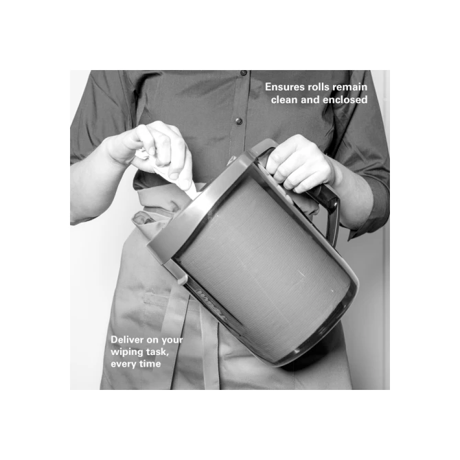 Poetspapierdispenser WypAll L10 Reach draagbare dispenser zwart 6221