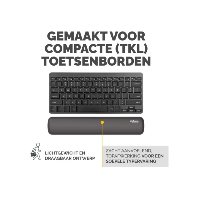 Polssteun Fellowes Breyta compact zwart