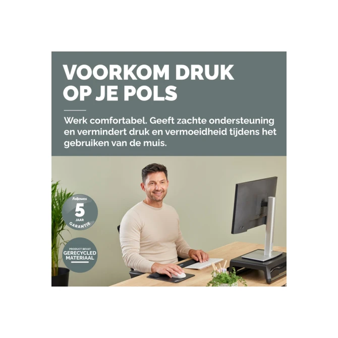 Polssteun Fellowes Breyta compact zwart