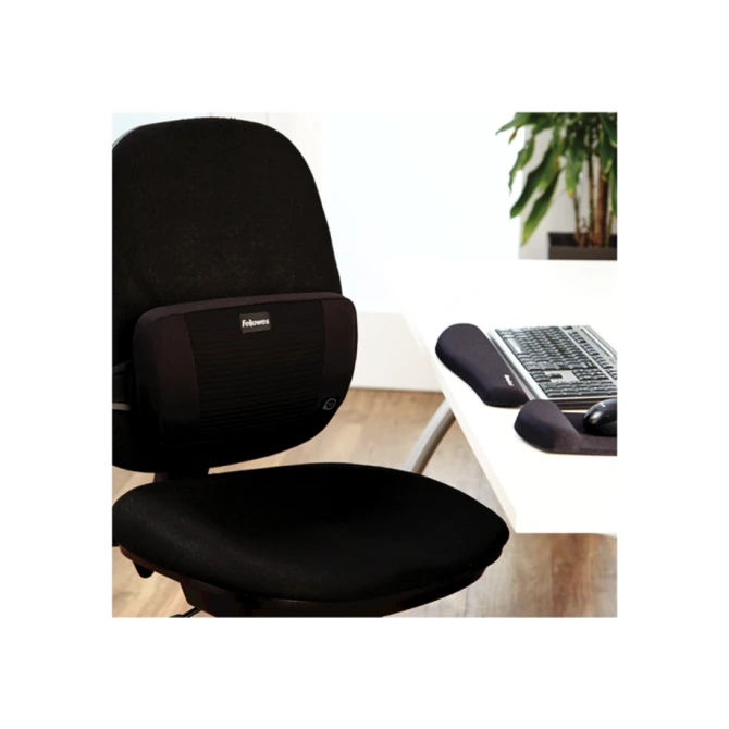Polssteun Fellowes Plush Touch zwart