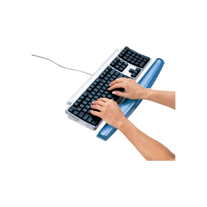 Polssteun toetsenbord Fellowes Crystals gel transparant blauw