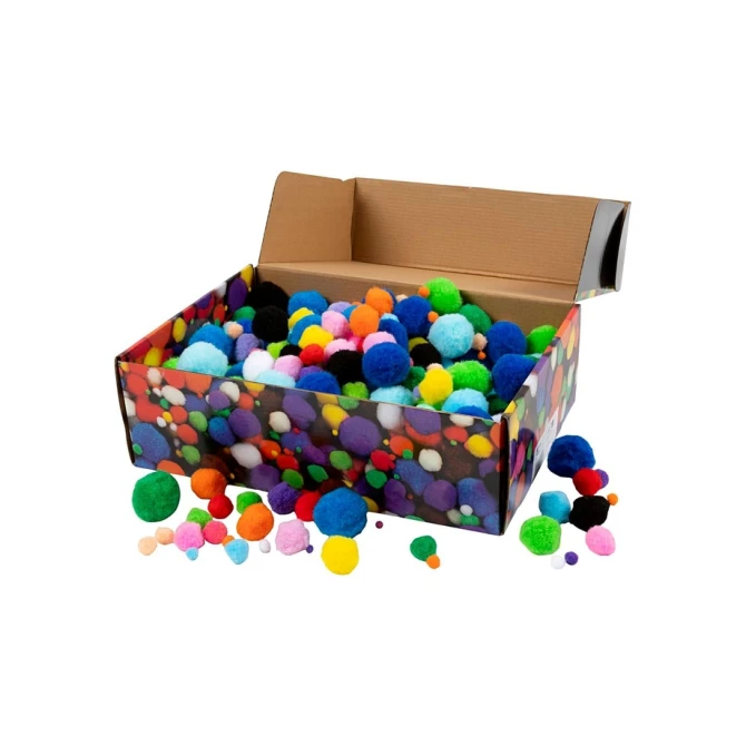 Pompons Creativ Company doos à 720 stuks assorti