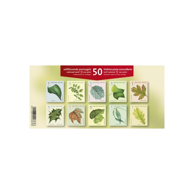 Postzegel Belgie Waarde 1 zelfklevend non-prior 5x10 stuks