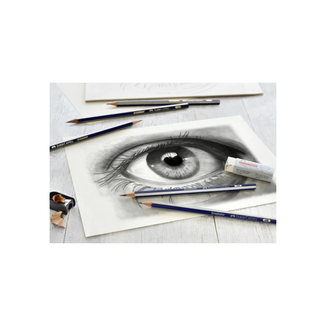 Potlood Faber-Castell 6 hardheden inclusief puntenslijper en gum