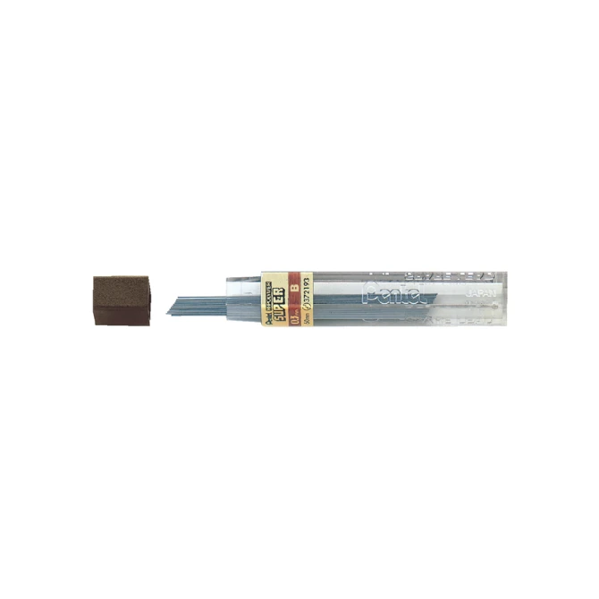 Potloodstift Pentel B 0.3mm zwart koker à 12 stuks